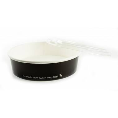 ECO SALADE/FOOD BOWL 900ml ZWART 50st